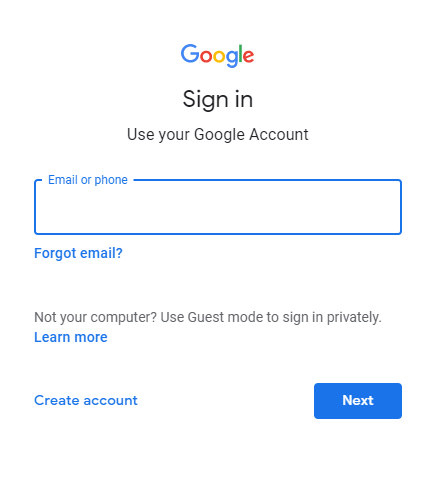 Enter Email-Google Duo web